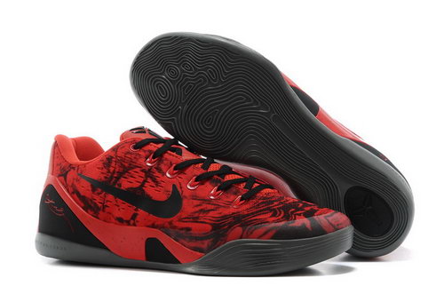 Mens Nike Kobe 9 Red Black Shoes Closeout